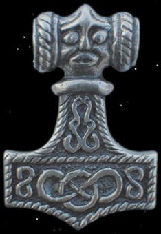 Thorhammer Thors-Hammer mit Zauberknoten 925er Sterling Silber Mjölnir 