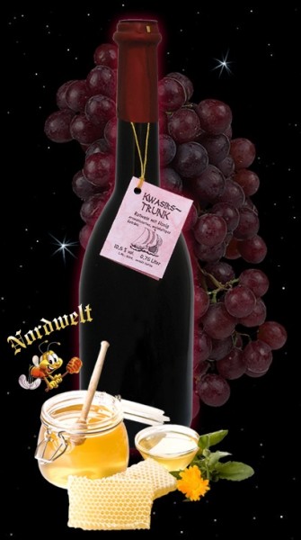 Kwasirs Trunk, (Rotwein mit Honig) 10,5 % vol., 0,75 Liter Flasche
