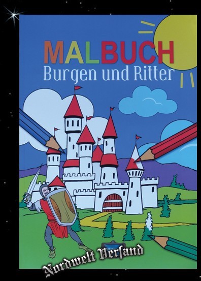 Kinder Malbuch "Burgen und Ritter" Mittelalter Kinderbuch
