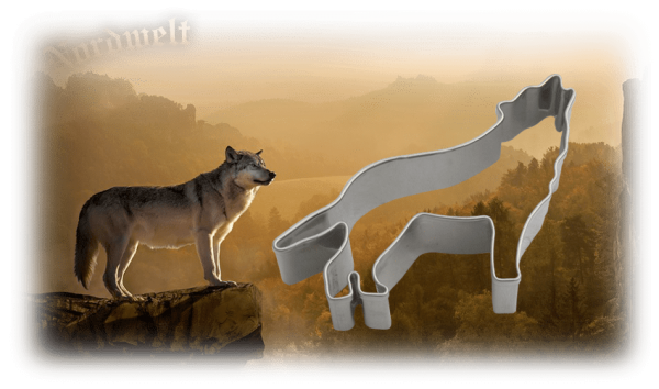 Teigform Wolf Symbolgebäck germansiche Mythologie