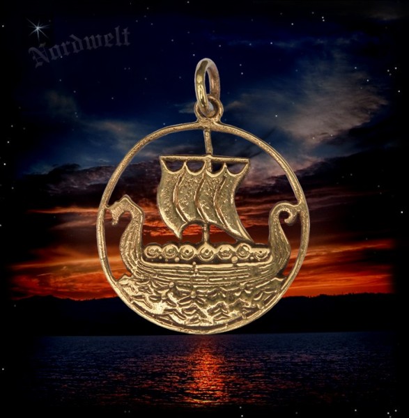 Wikingerschiff Schmuck Anhänger Bronze Anhänger Wikinger Mythologie