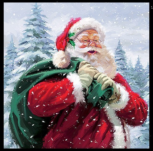 Weihnachtsmann Julmann Julemand Julemanden oder Yule-Man Julfest Servietten