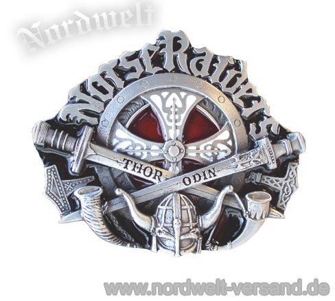 Norse Raiders - Nordischer Angriff Schwert Buckles Gürtelschnalle