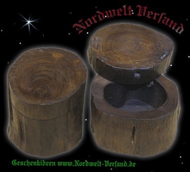 mittelalterliche Cache Holzdose mit Deckel Nanocache und Geocaching Spiele Behälter 