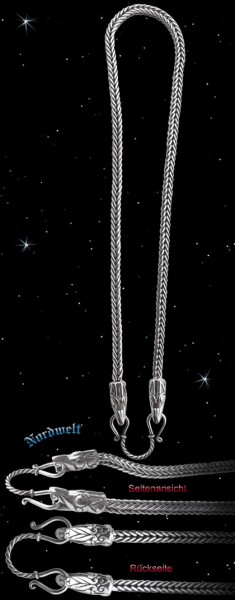 Wikinger Königskette "Jörmungandr" 925er Silber Halskette Wikinger byzantinische Kette