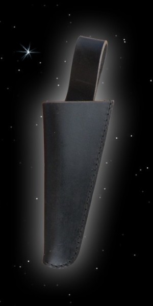 schwarze universal Lederscheide für Messer und Gabel Mittelalter