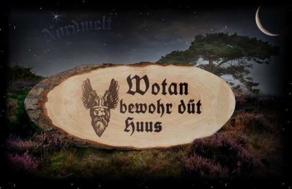 Wandbild Wotan Wandrelief Holz Wodan Göttervater Odin 