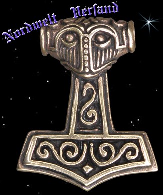 Nordmann Thorhammer Bronze Mjölnir Thors Hammer Anhänger