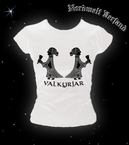 Valkyria Walküren Frauen T-Hemd T-Shirt T-Shirt Pagan heidnische Bekleidung