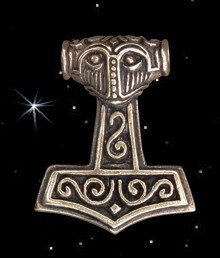 Thorhammer Nordmann Anhänger Thors Hammer Mjölnir Bronze Schmuck